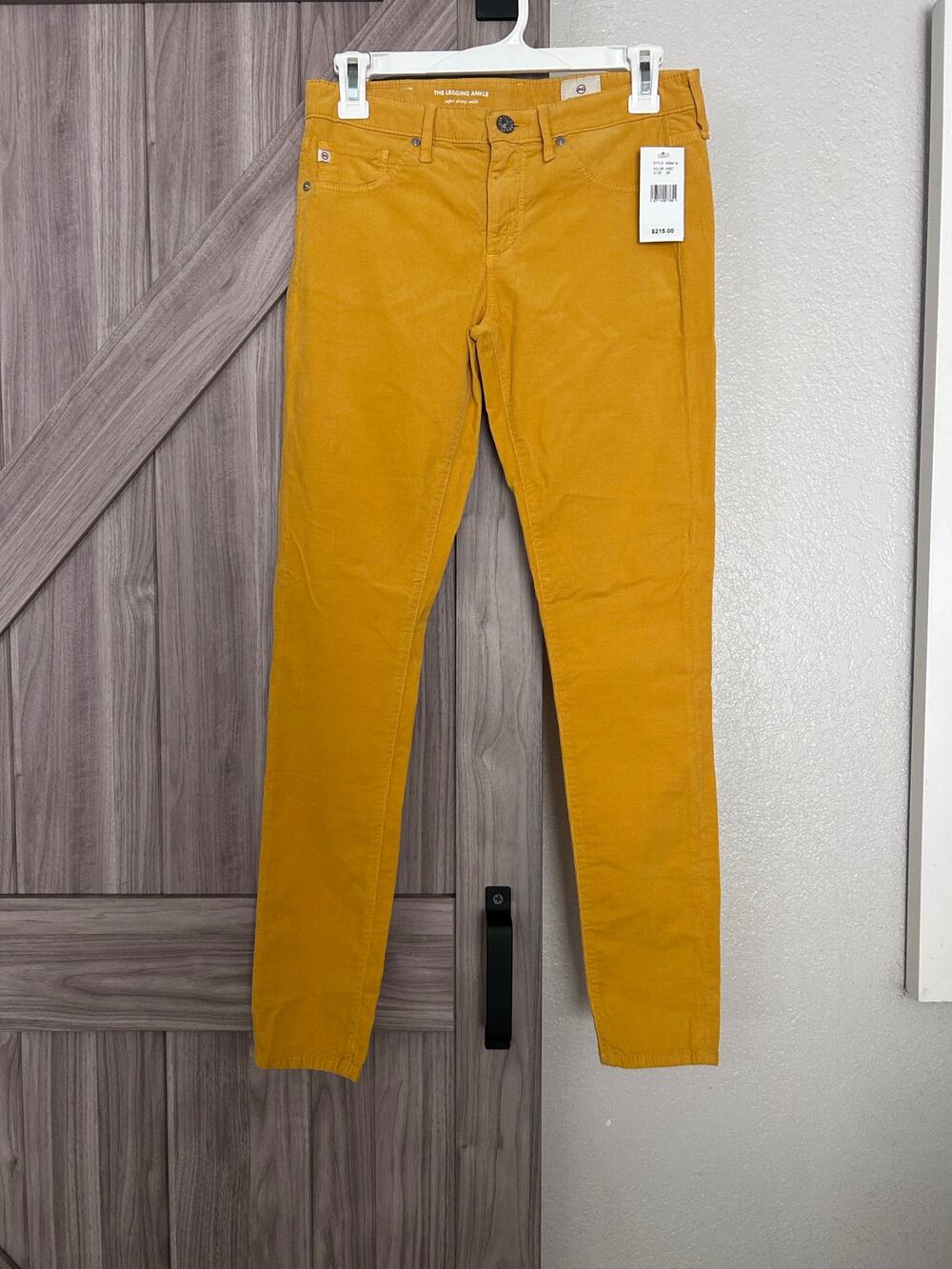 AG Adriano Goldschmied The legging ankle super skinny ankle 26 yellow corduroy